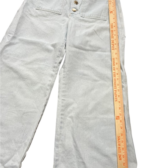 ZARA NWT Wide-Leg LIGHT BLUE Denim Pants - Picture 2 of 10